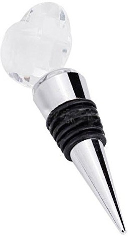 FUTABA Crystal, Silicone Bottle Stopper(White, Silver)