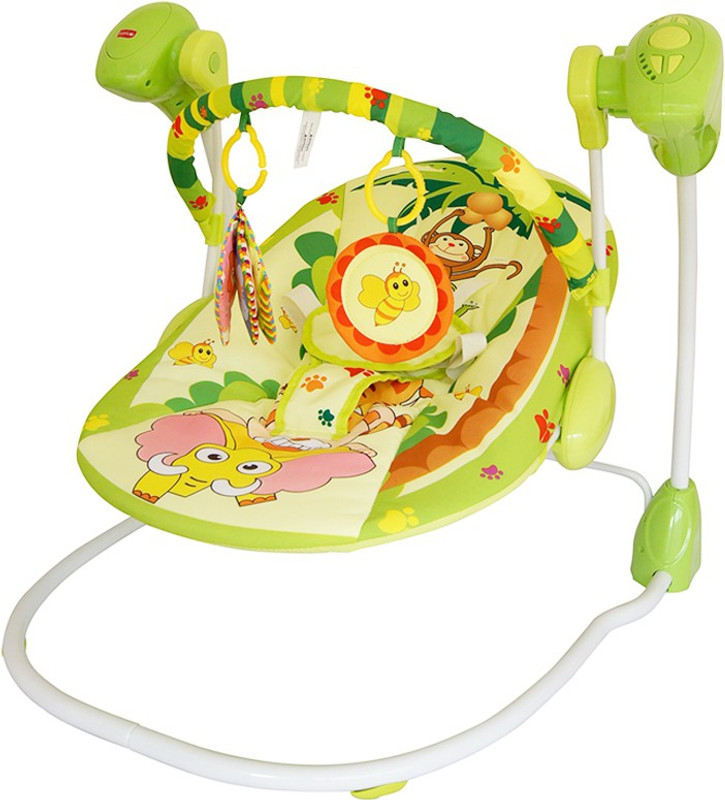 LuvLap Happy Forest Baby Swing Swings(Green)