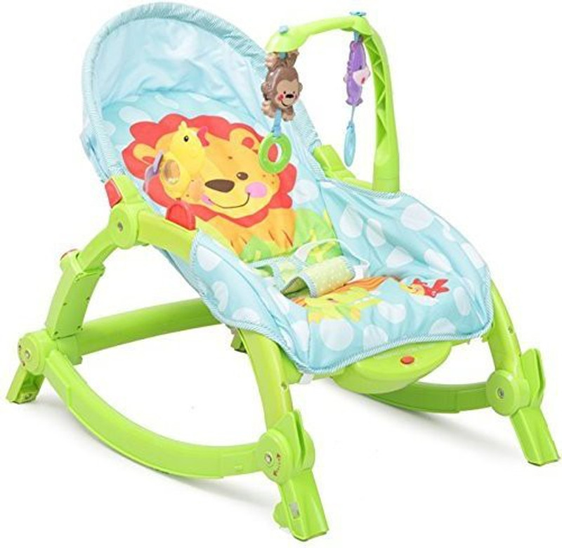 GoMerryKids Newborn-to-Toddler Portable Rocker Bouncer Chair Easy to Take Along Rocker and Bouncer(Multicolor)