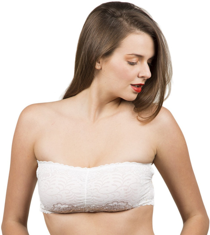 the bling stores Lacy Back Less White Tube Top Women Tube Bra(White)