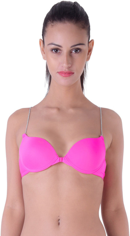 PrivateLifes Flaunt Your Straps In Style Women Push-up Heavily Padded Bra(Pink)