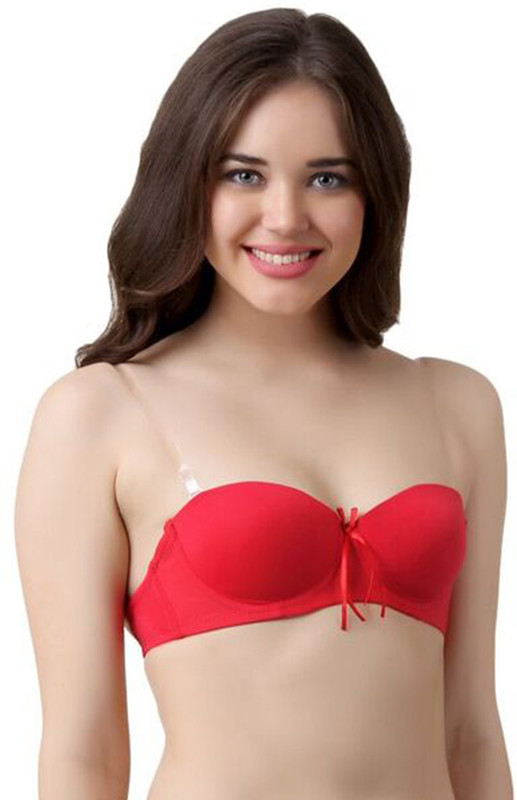 Queen Women Balconette Lightly Padded Bra(Red)