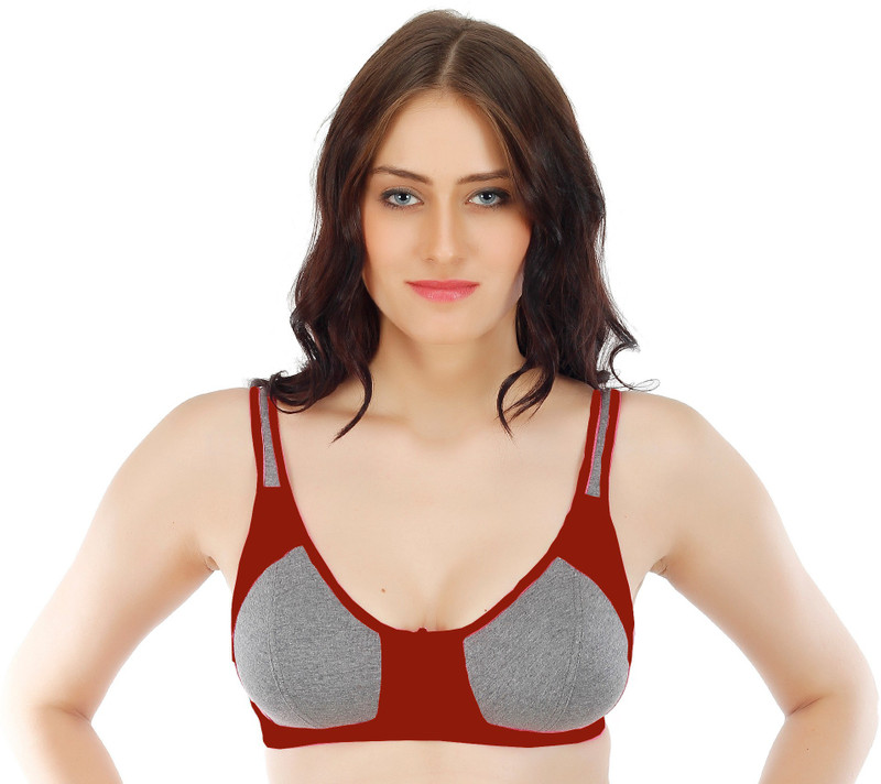 Fabme Sporty Women Sports Non Padded Bra(Multicolor)