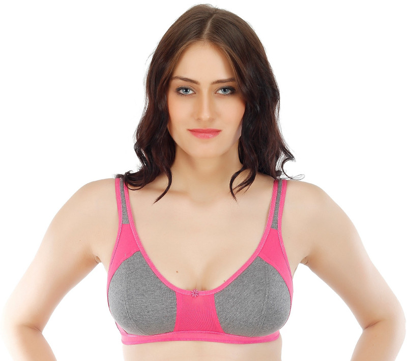 Fabme Women Sports Non Padded Bra(Pink)