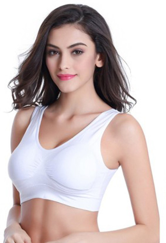 Spangel Fashion Women Sports Bra(White)