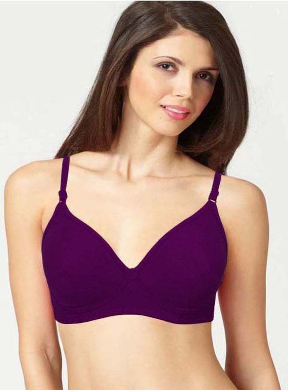 Teeny Bopper Pro Women T-Shirt Lightly Padded Bra(Purple)