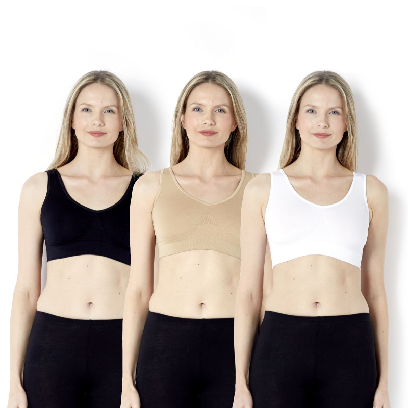 Trendzino byEssentials® Women Training/Beginners Lightly Padded Bra(White, Black, Beige)