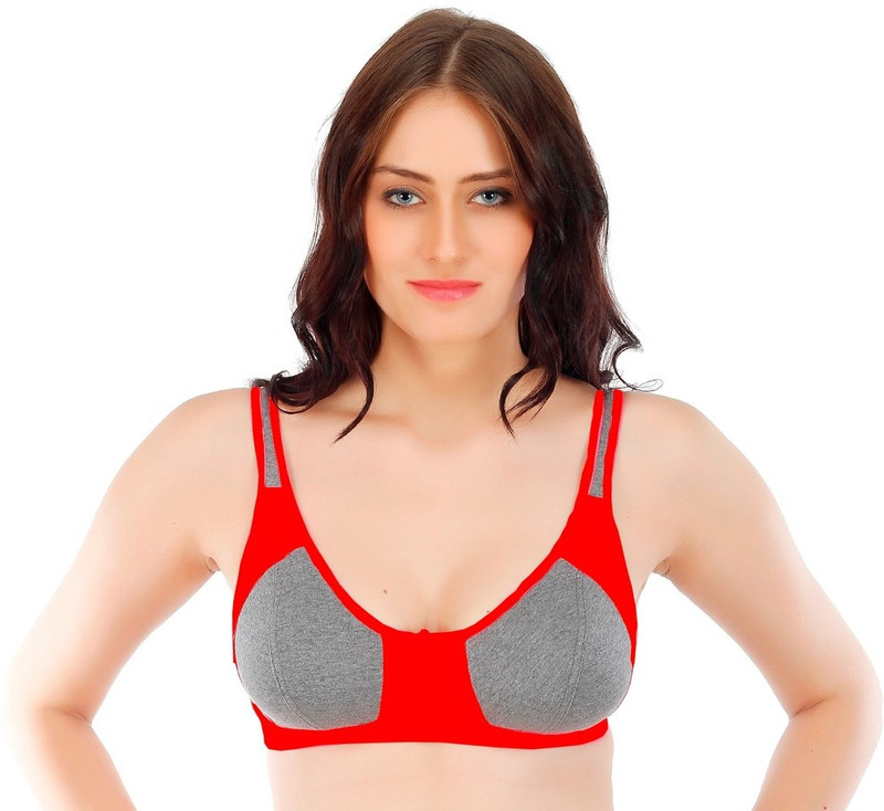 Fabme Women Sports Non Padded Bra(Red)
