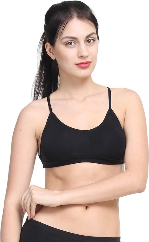 PrivateLifes Celebrity Style Fashion Women Sports Lightly Padded Bra(Black)