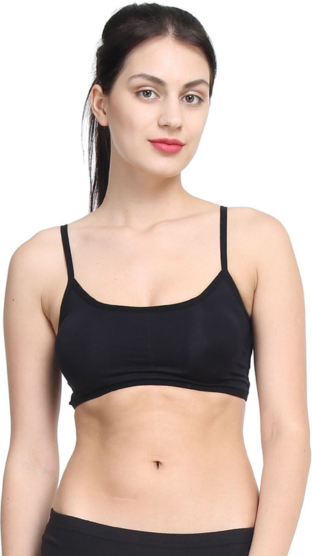 PrivateLifes Women Sports Lightly Padded Bra(Black)