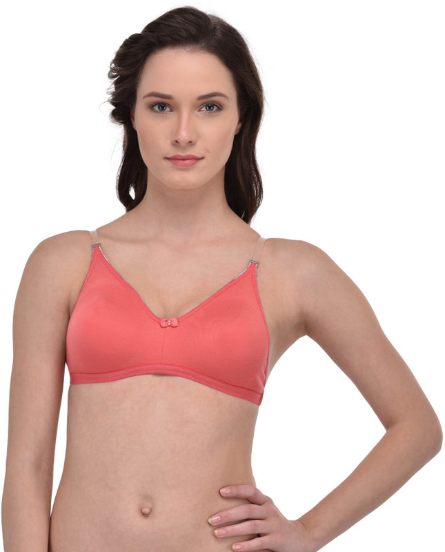 PrettyCat Backless Women Full Coverage Non Padded Bra(Orange)