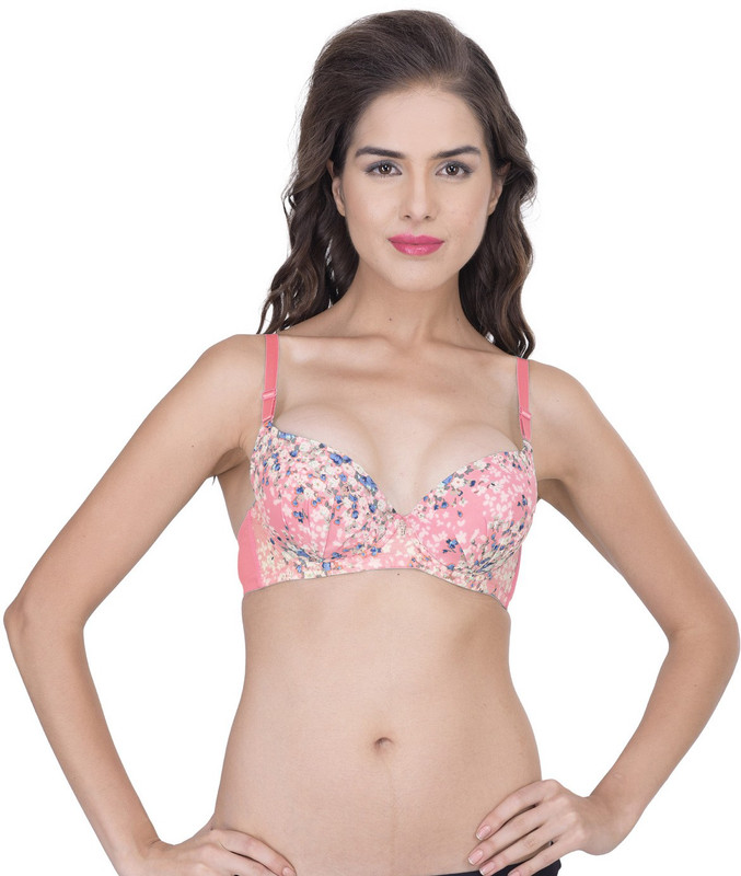 PrettyCat Pretty Print Women Push-up Lightly Padded Bra(Multicolor)