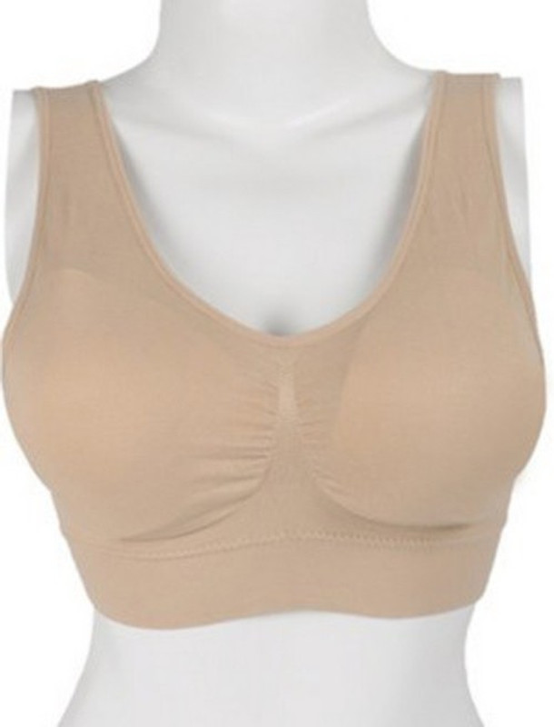 Spangel Fashion Women Training/Beginners Non Padded Bra(Beige)