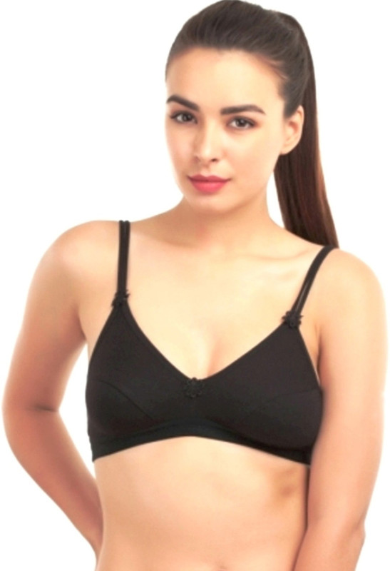 Abelino Women Sports Non Padded Bra(Black)