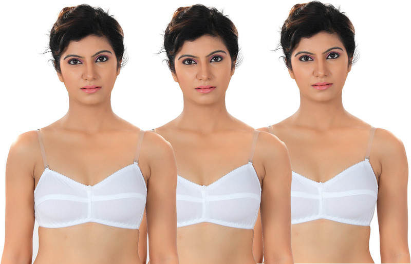 Fabme Secret Straps Women T-Shirt Non Padded Bra(White)