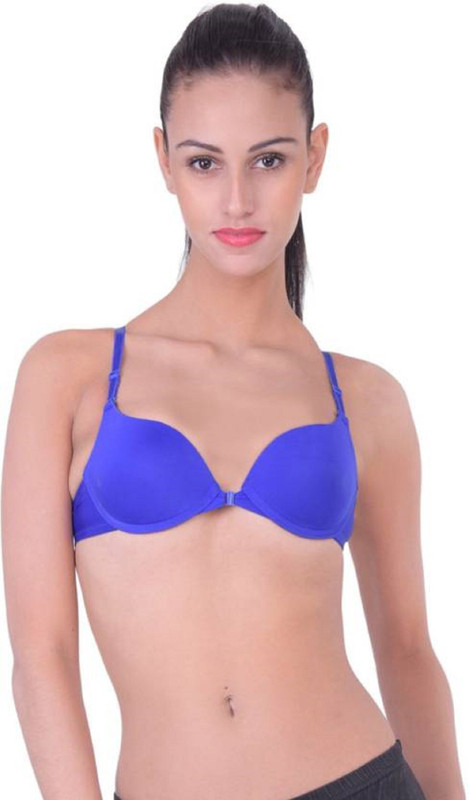 saifibrothers Front Open Women Push-up Bra(Blue)