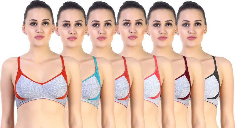 SK Dreams Women Bralette Non Padded Bra(Multicolor)
