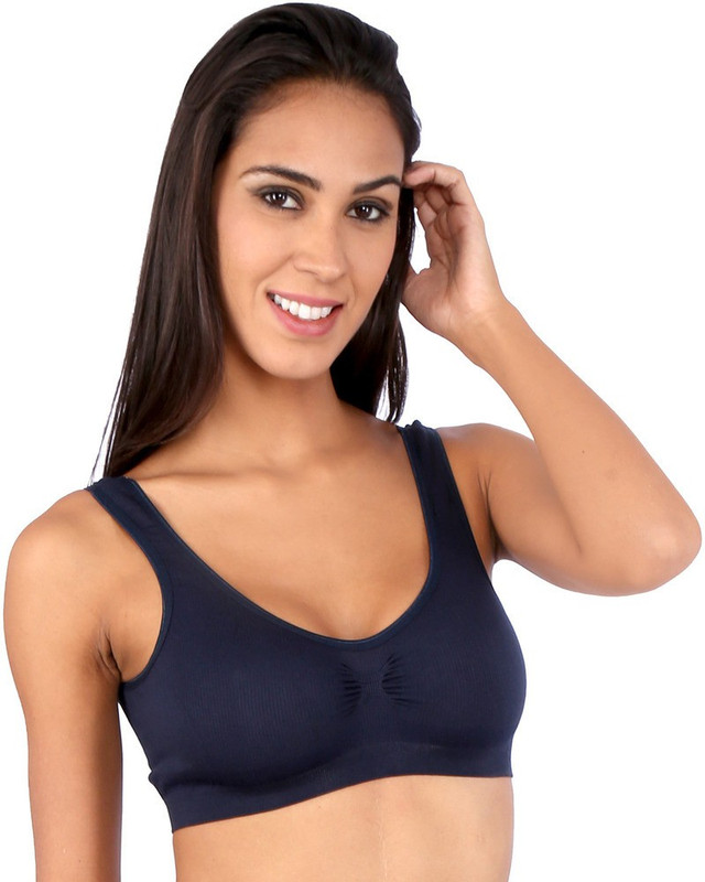 NOVEL Sporty Seamless Women Sports Bra(Dark Blue)