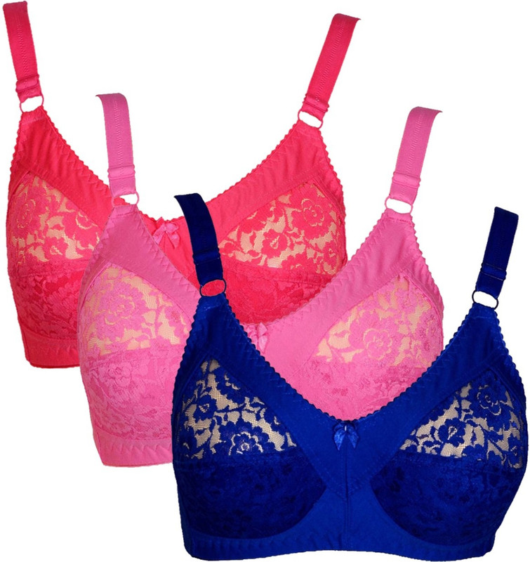 Teeny Bopper Fashion Women Minimizer Non Padded Bra(Red, Blue, Pink)