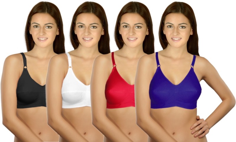 Selfcare Women Minimizer Non Padded Bra(Red, White, Blue, Black)