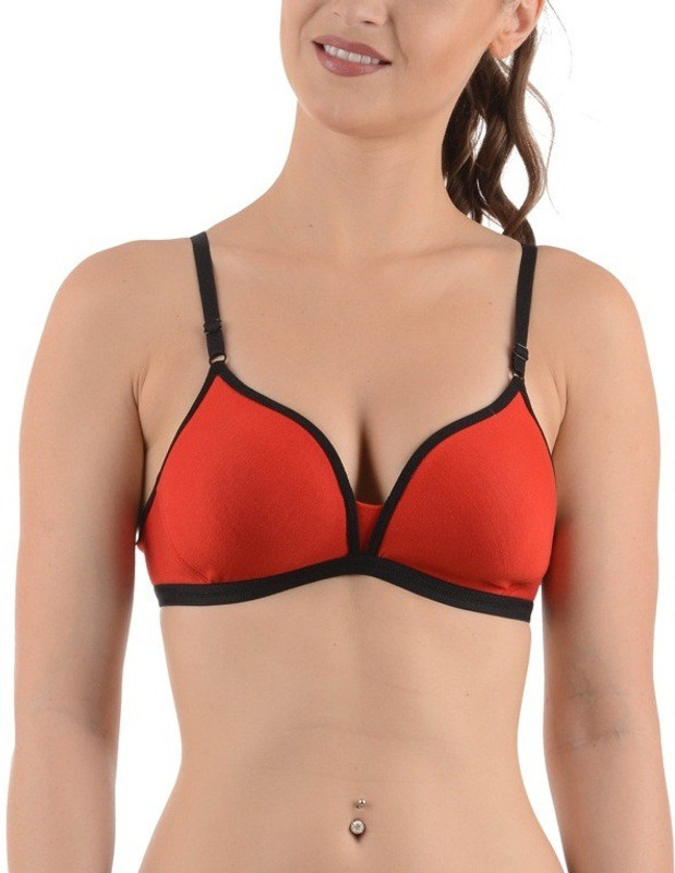 Pink Pearl Women Full Coverage Bra(Orange)