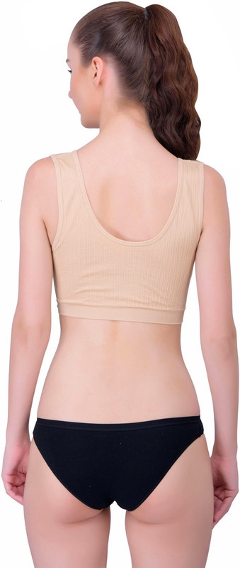 Lure Wear Women Sports Non Padded Bra(Beige)