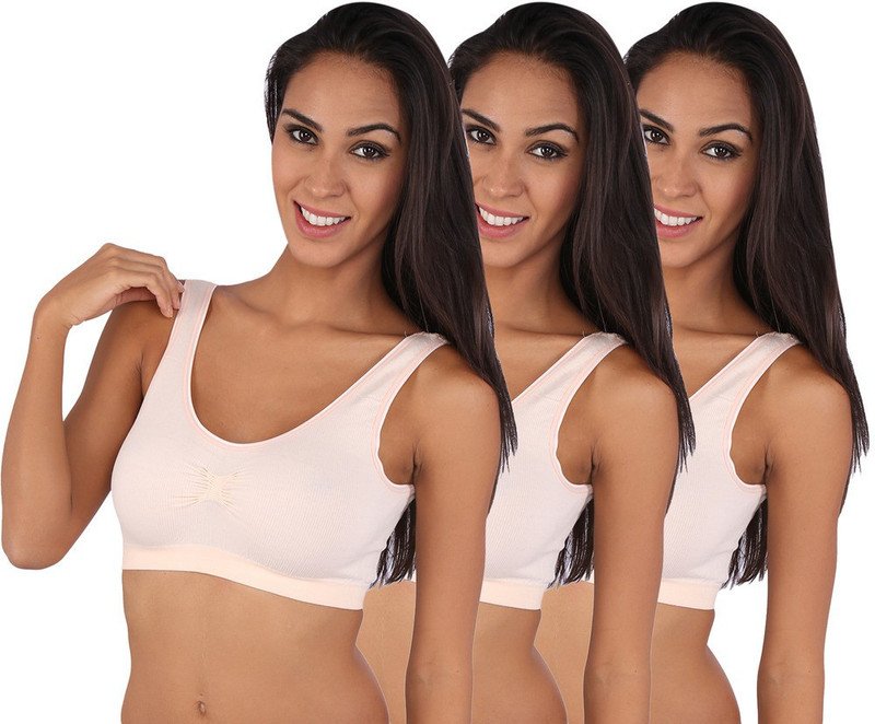 NOVEL Sporty Women Sports Lightly Padded Bra(Pink)