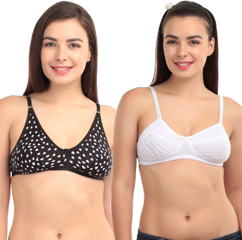 Abelino byABELINO ABELBINDIBLACKSOFIAWHITE Women Full Coverage Non Padded Bra(Multicolor)