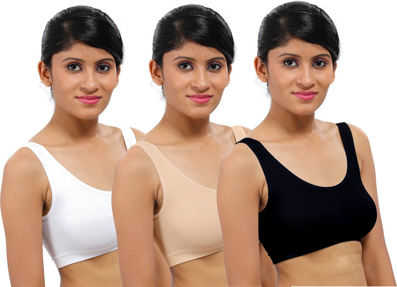 Fabme Air Bra Women Sports Non Padded Bra(White, Brown, Black)