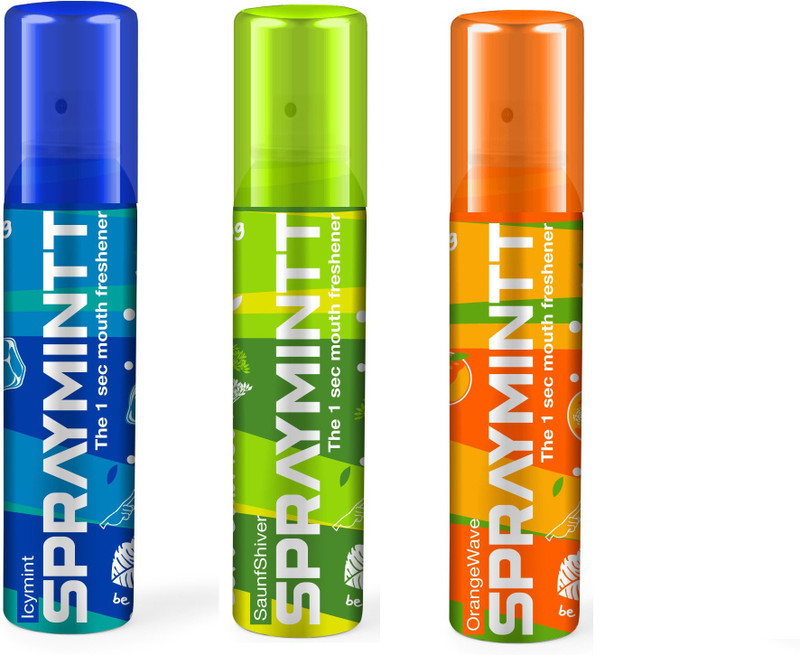 Midas Care 1 second Instant Mouth Freshener - Saunfshiver + Icymint + Orangewave Combo(45 g)