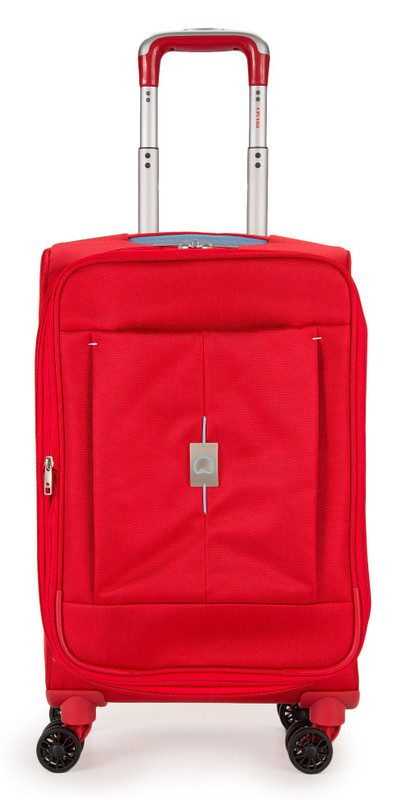 Delsey Passage + 55Cm Carry-On Trolley Luggage (Red) Small Briefcase - For Men & Women(Red)