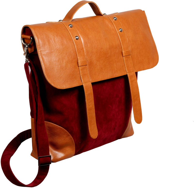 Harp Kansas B01 Medium Briefcase - For Men(Maroon)