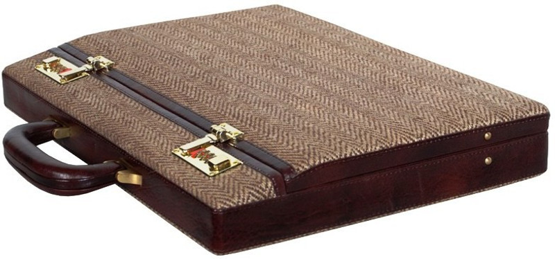 Clubb Eco Friendly Ultra Sleek Lambo Medium Briefcase - For Men(Brown)