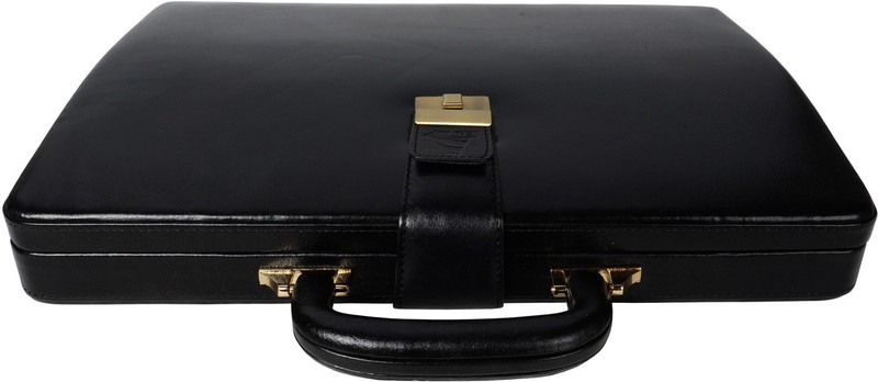 Clubb Loop Leather Medium Briefcase - For Men(Black)