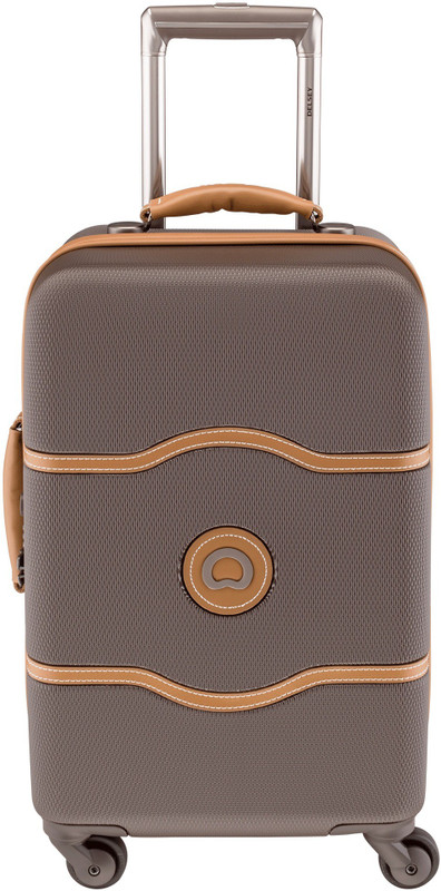 Delsey Chatelet Hard 55Cm Chocolate Small Trolley Luggage Small Briefcase - For Men & Women(Chocolate)