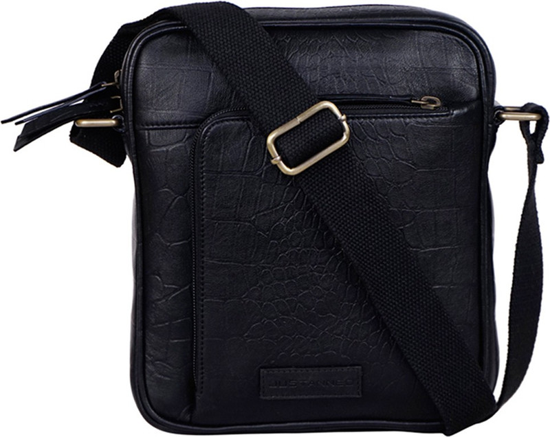 Justanned JTMB354-1 Medium Briefcase - For Men(Black)