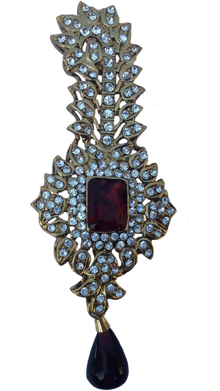 B-Fashionable Maharaja Kilangi Brooch(Maroon) B-Fashionable Maharaja Kilangi Brooch(Maroon)