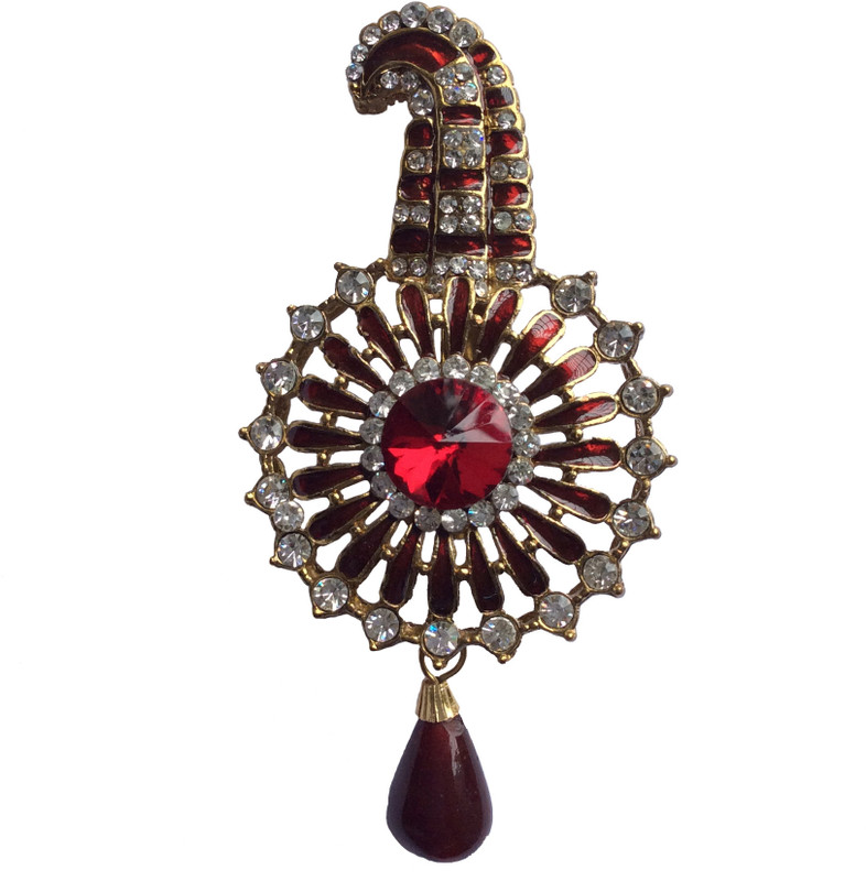 B-Fashionable Concentric Kilangi Brooch(Red) B-Fashionable Concentric Kilangi Brooch(Red)