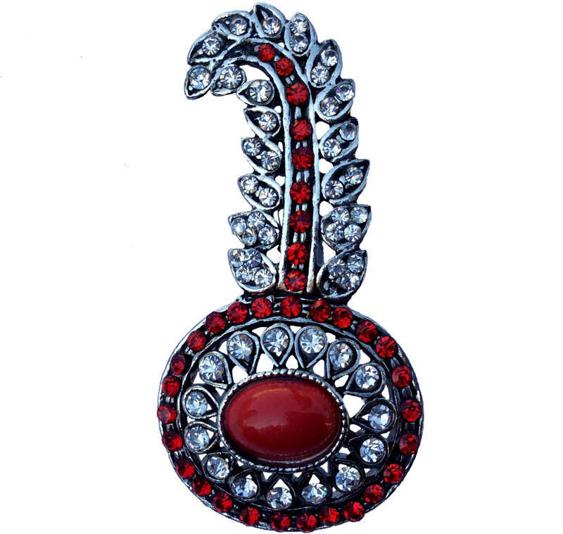 B-Fashionable Oval Bead Kilangi Brooch(Red) B-Fashionable Oval Bead Kilangi Brooch(Red)