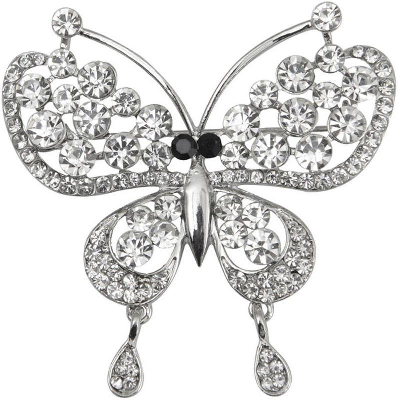 Taj Pearl Designer Wedding Brooch(Silver) Taj Pearl Designer Wedding Brooch(Silver)