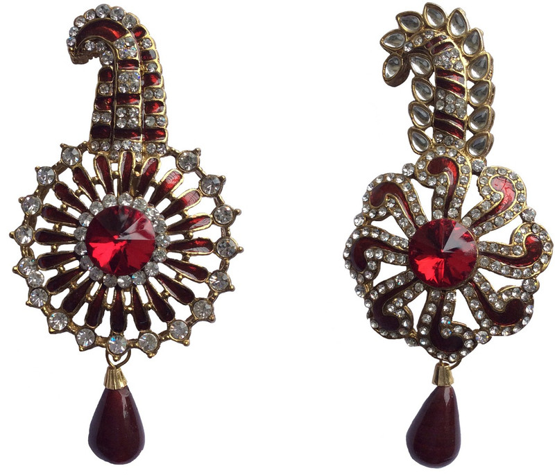 B-Fashionable Combo of Concentric & Rosace Kilangi Brooch(Red) B-Fashionable Combo of Concentric & Rosace Kilangi Brooch(Red)