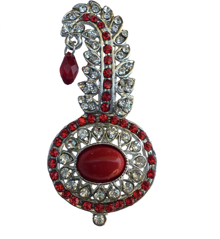 B-Fashionable Oval Bead Kilangi with Drop Brooch(Red) B-Fashionable Oval Bead Kilangi with Drop Brooch(Red)