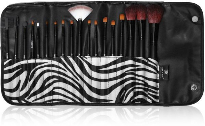 Shany Cosmetics Urban Gal Collection Brush Kit/Pro Brushes with Zebra Magnetic Pouch(Pack of 18)