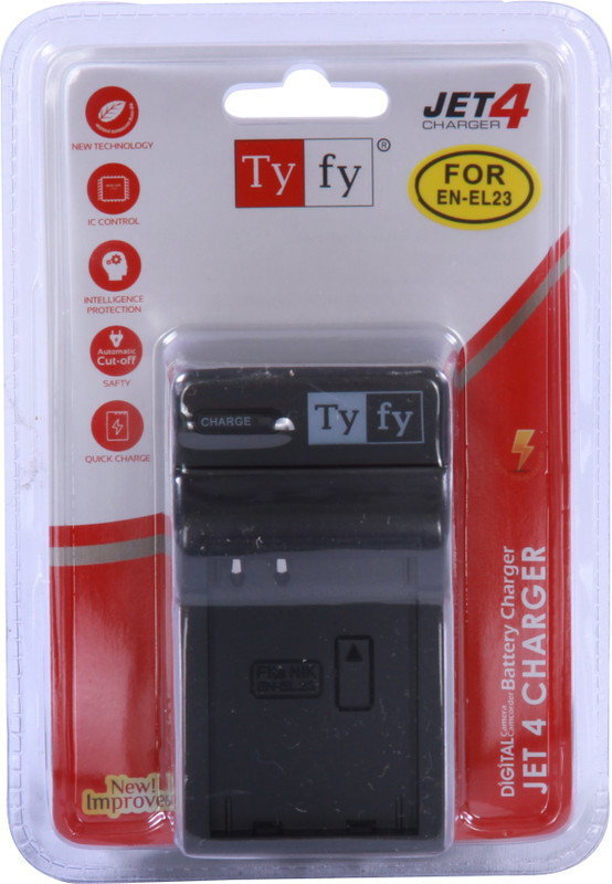 Tyfy ENEL 23 Jet 4 Camera Battery Charger(Black)