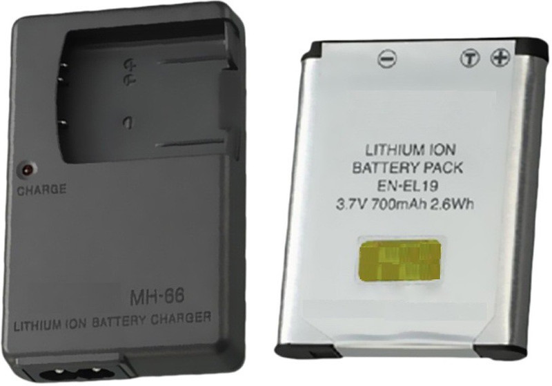 HAWK EN-EL19 Camera Battery Charger(Black&Silver)