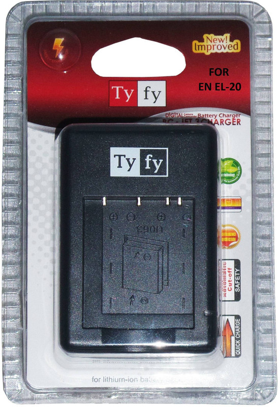 Tyfy Jet 3 Charger for EN EL-20 Ac Camera Battery Charger(Black)