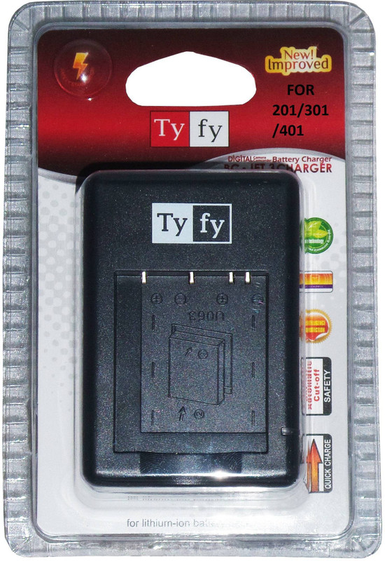 Tyfy Jet 3 Charger for 201/301/401 Camera Battery Charger(Black)