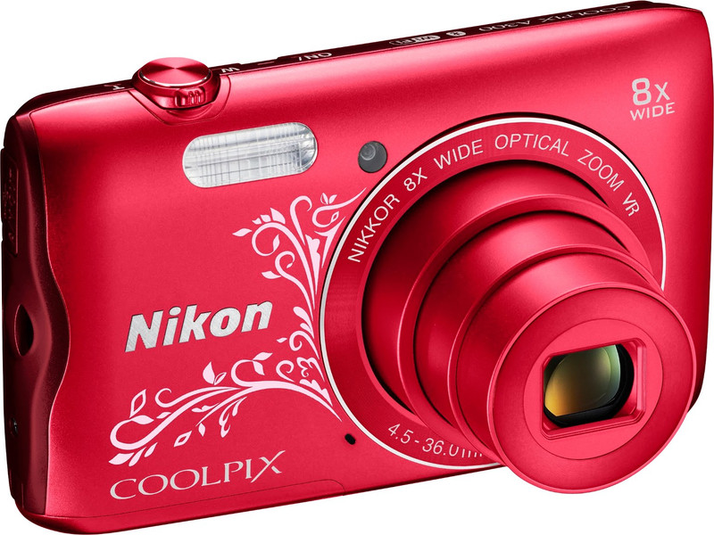 Nikon Coolpix A300 Point & Shoot Camera(Red Design)