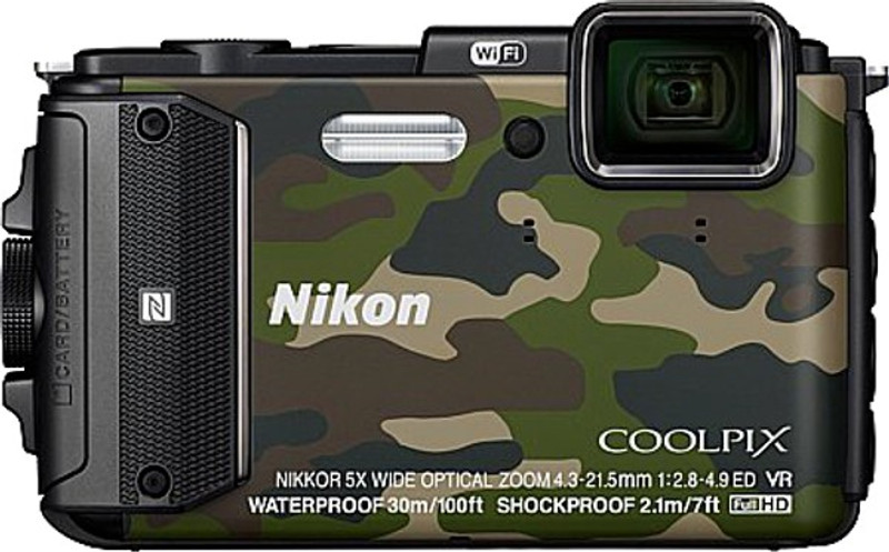Nikon AW130 Point & Shoot Camera(Camouflage)