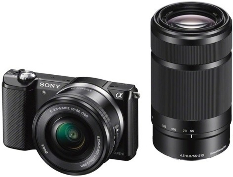 Sony ILCE-5000Y with SELP1650 & SEL55210 Lens Mirrorless Camera(Black)